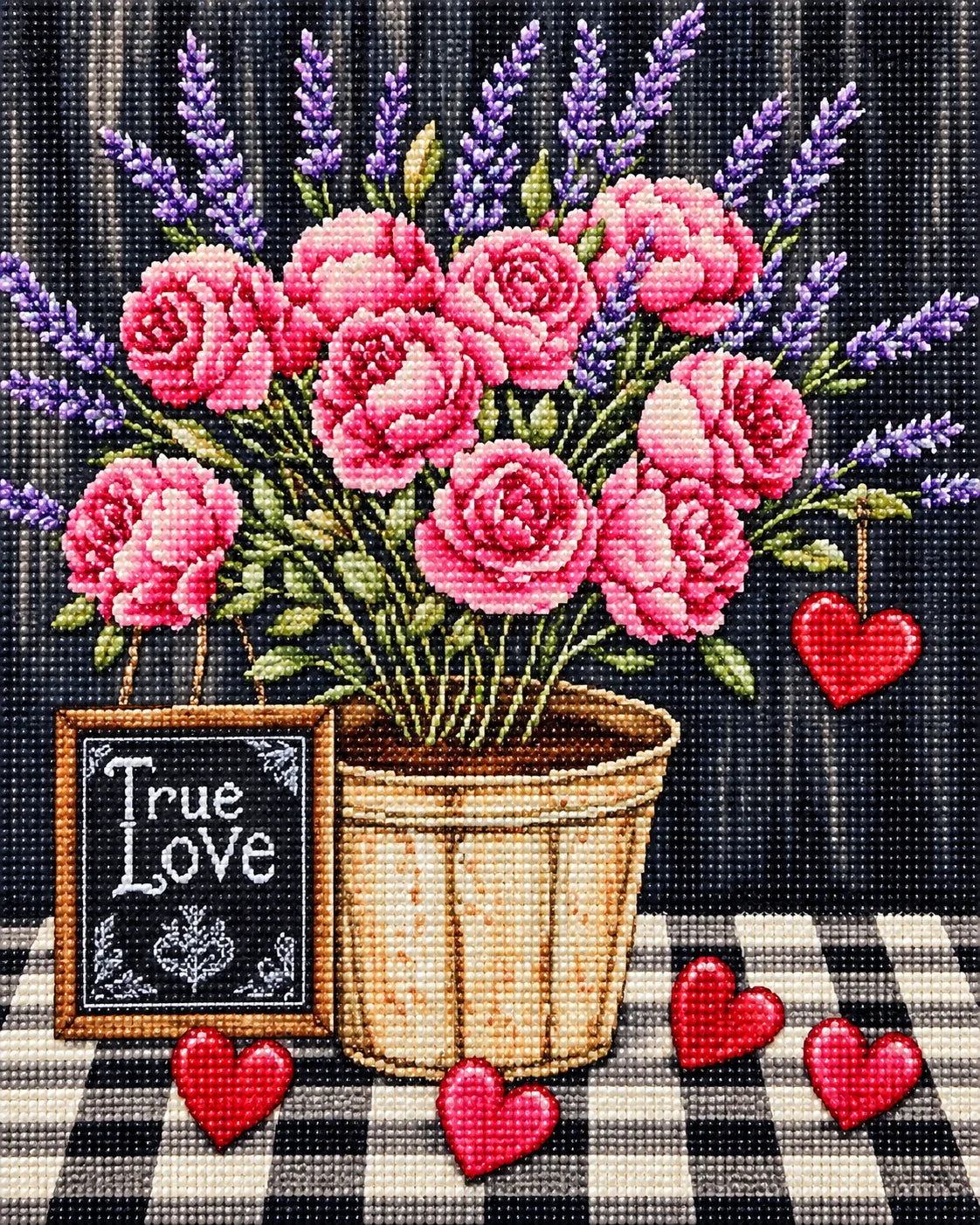 True Love Peonies And Lavender Diamond Art Kit