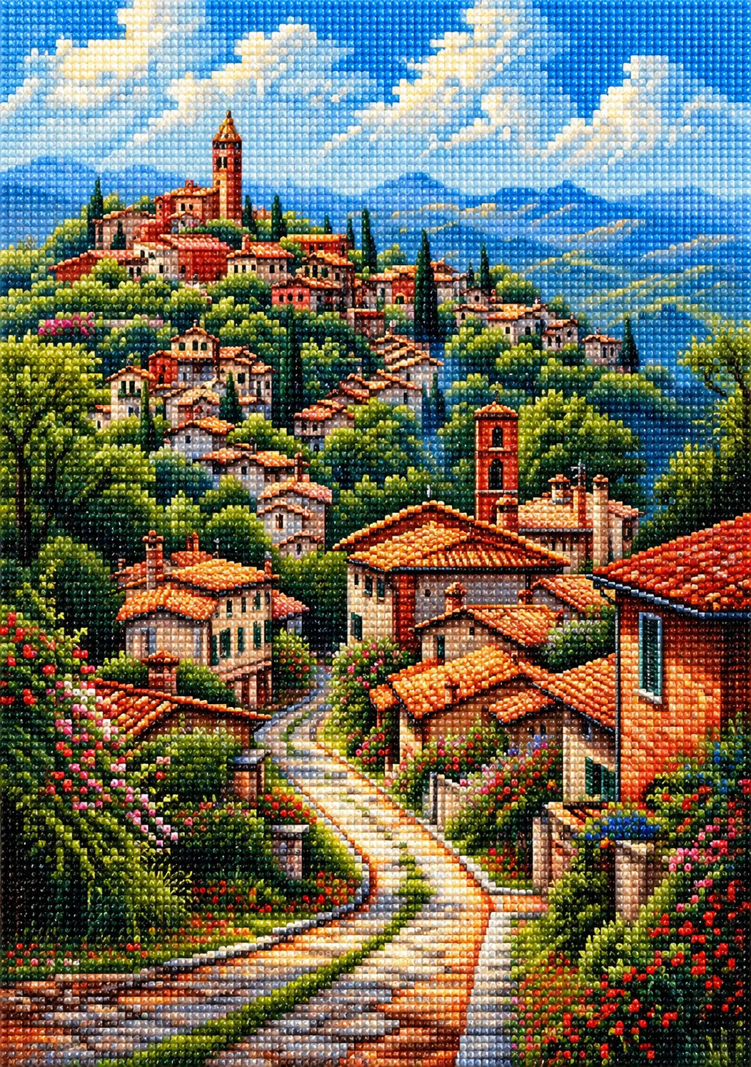 Italian Countryside Village Diamond Art Kit