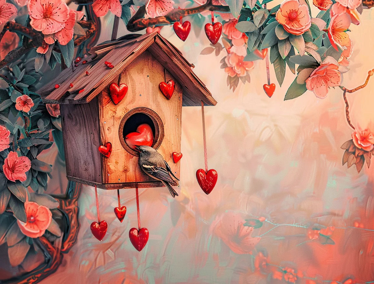 Red Heart Birdhouse Diamond Art Kit