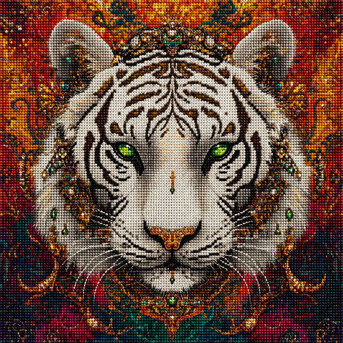Emerald Eye Whitetiger Diamond Art Kit