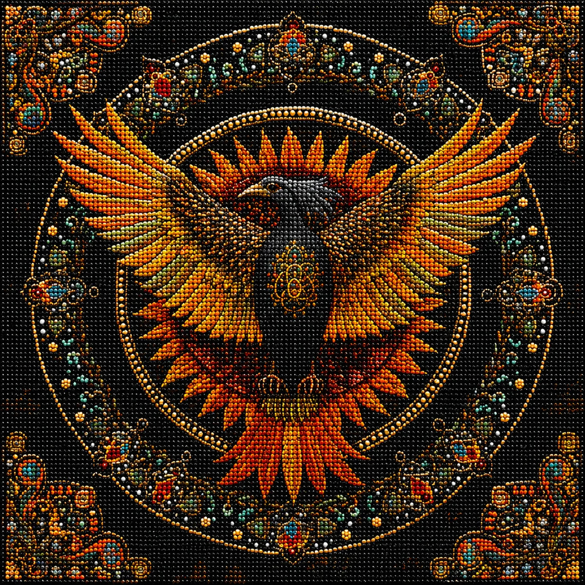 Phoenix Mandala Diamond Art Kit