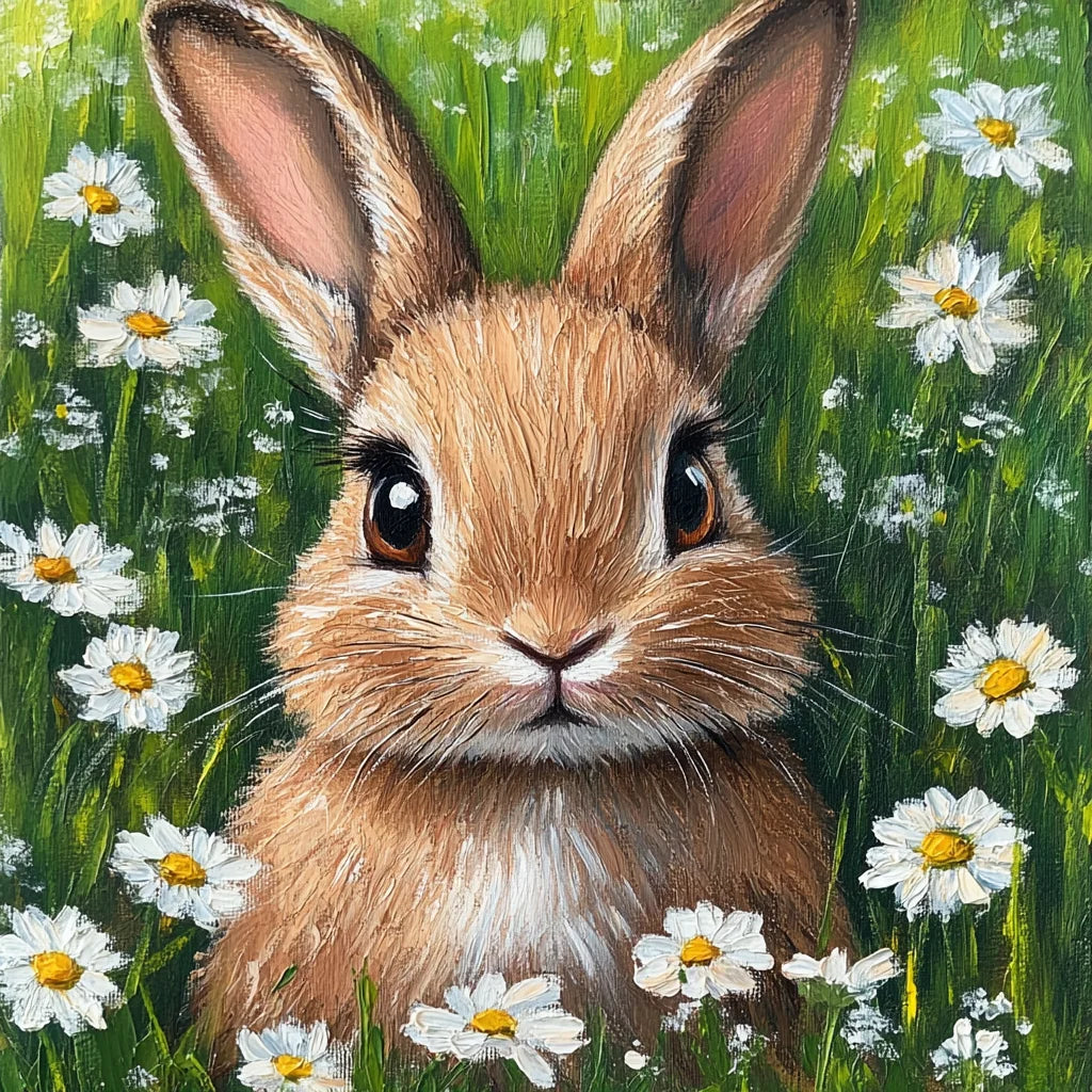 Rabbit Close Up Diamond Art Kit