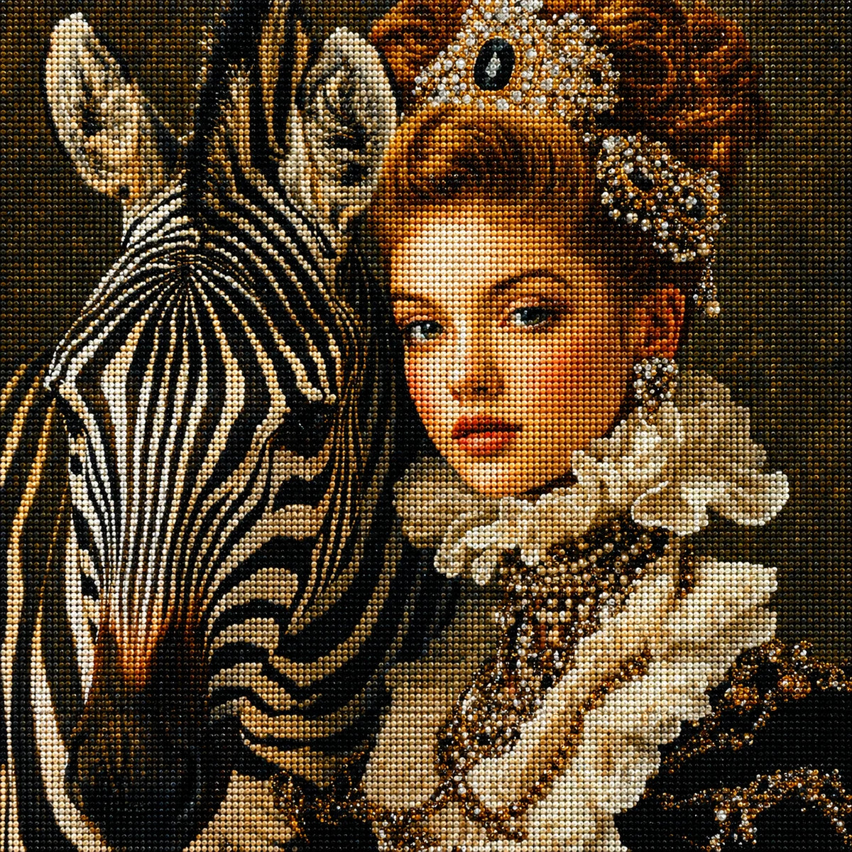 Princess And Zebra Diamond Art Kit