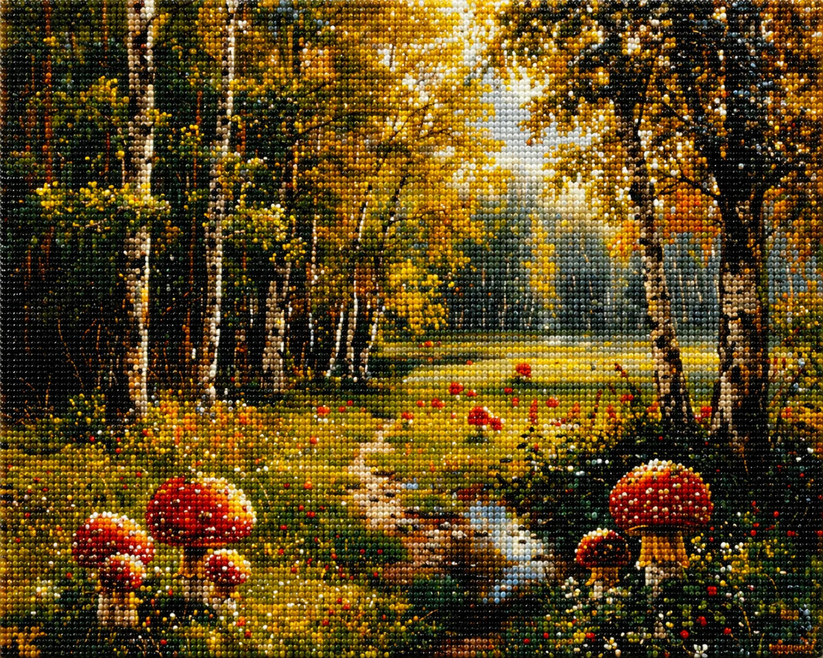 Mushroom Forest Diamond Art Kit
