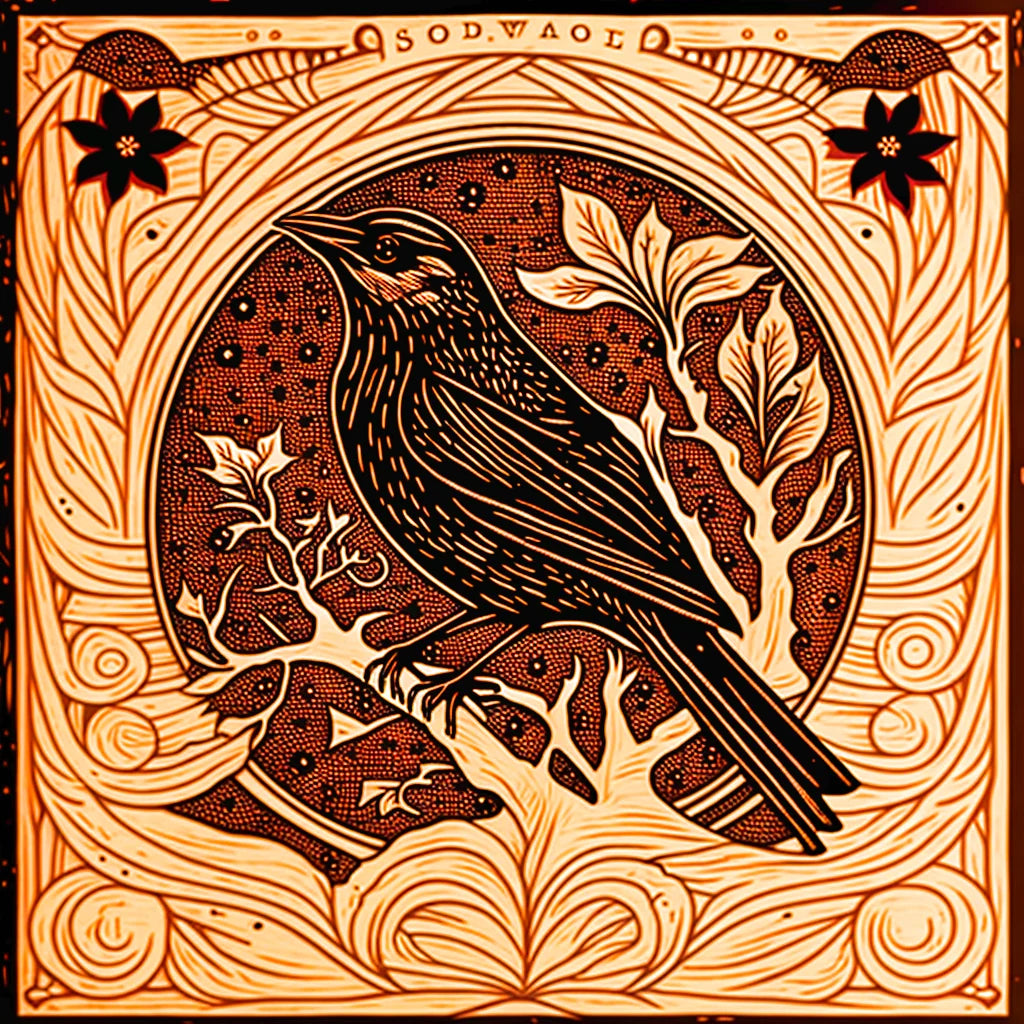 Wood Carved Bird Diamond Art Kit