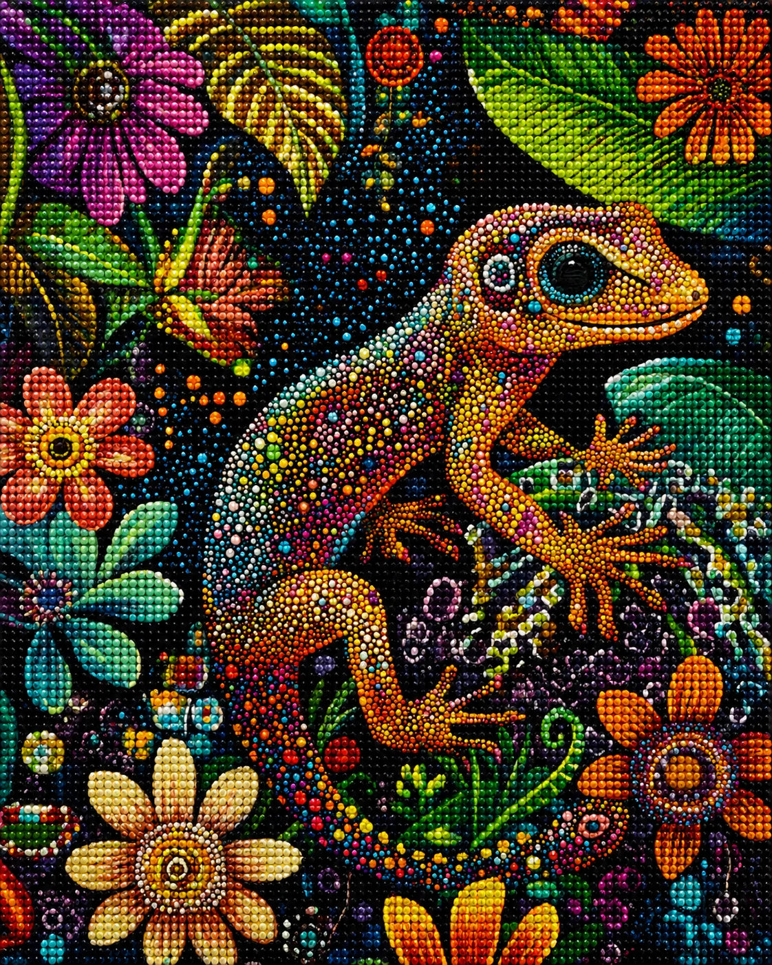 Colorful Spot Gecko Diamond Art Kit