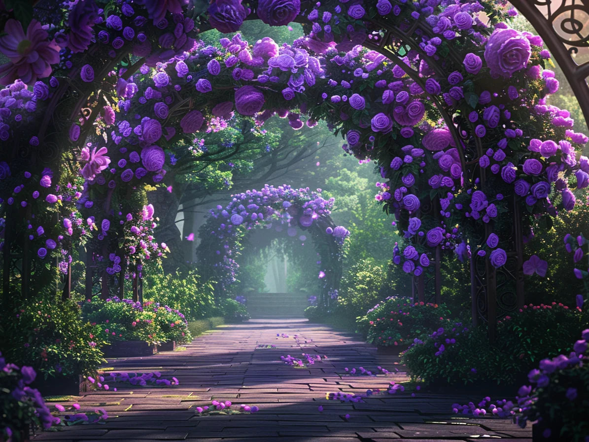Deep Purple Roses Diamond Art Kit