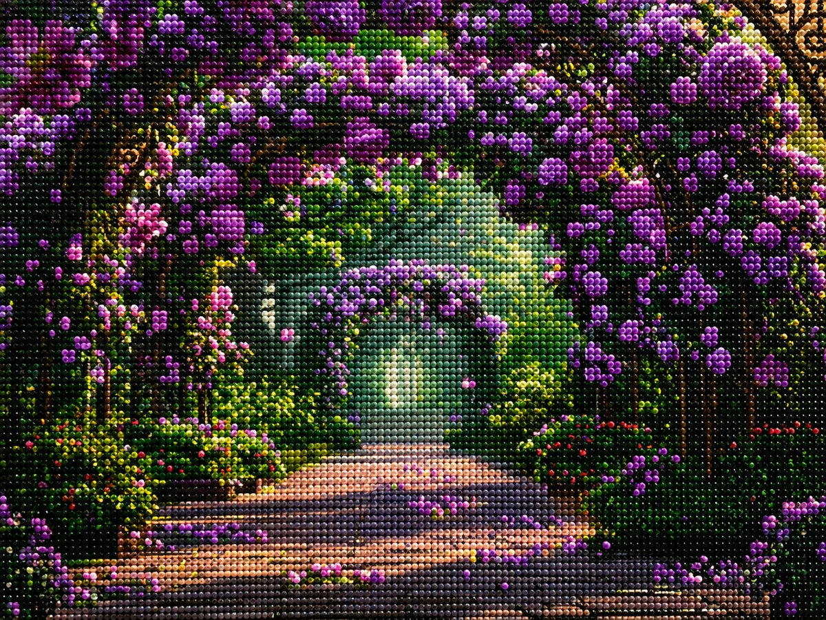 Deep Purple Roses Diamond Art Kit