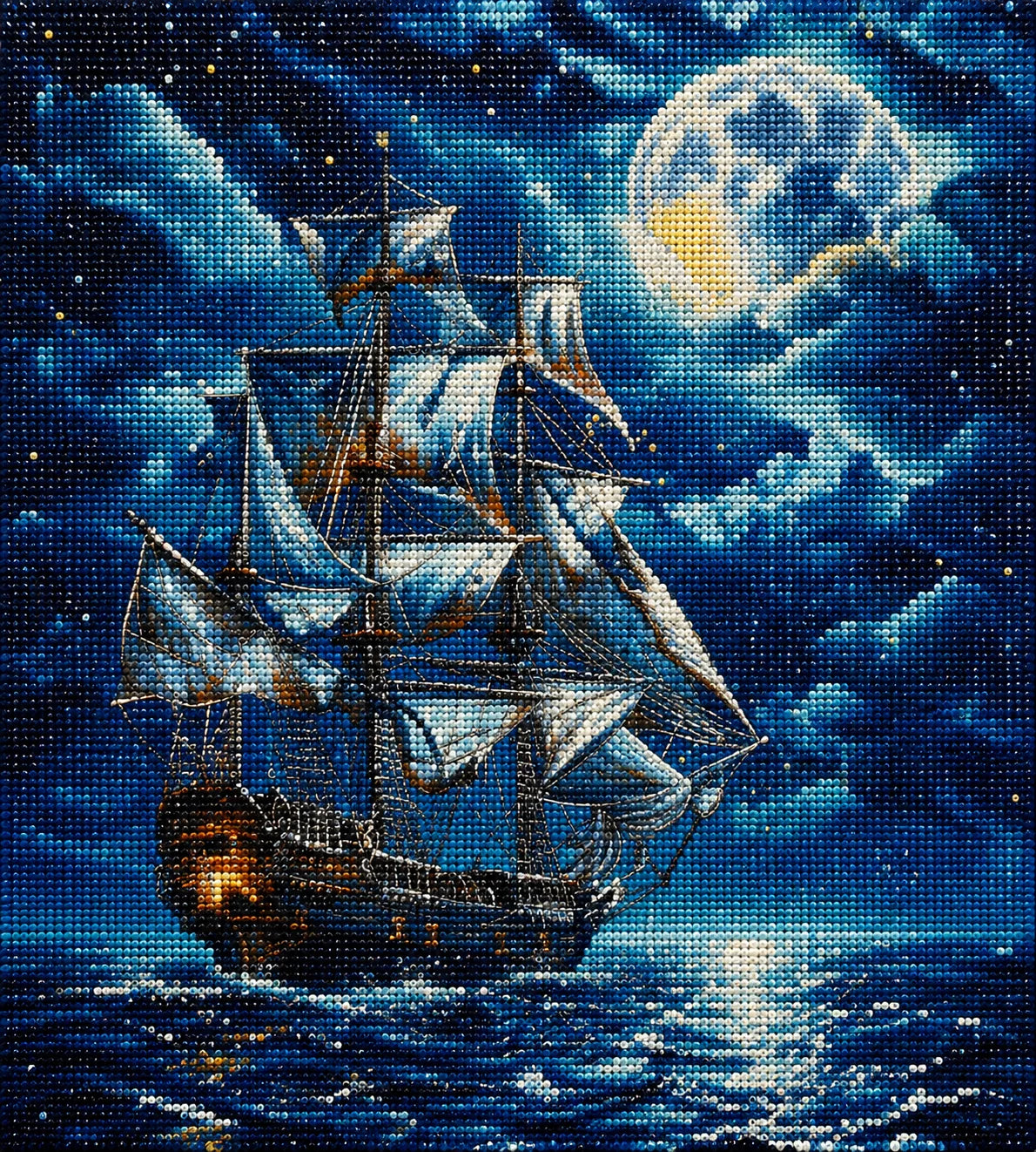 Sailing Pirate Ship Diamond Art Kit