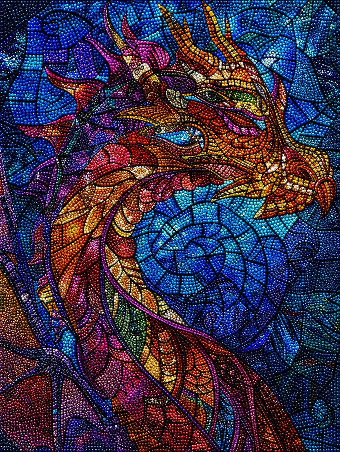Abstract Pattern Dragon Diamond Art Kit