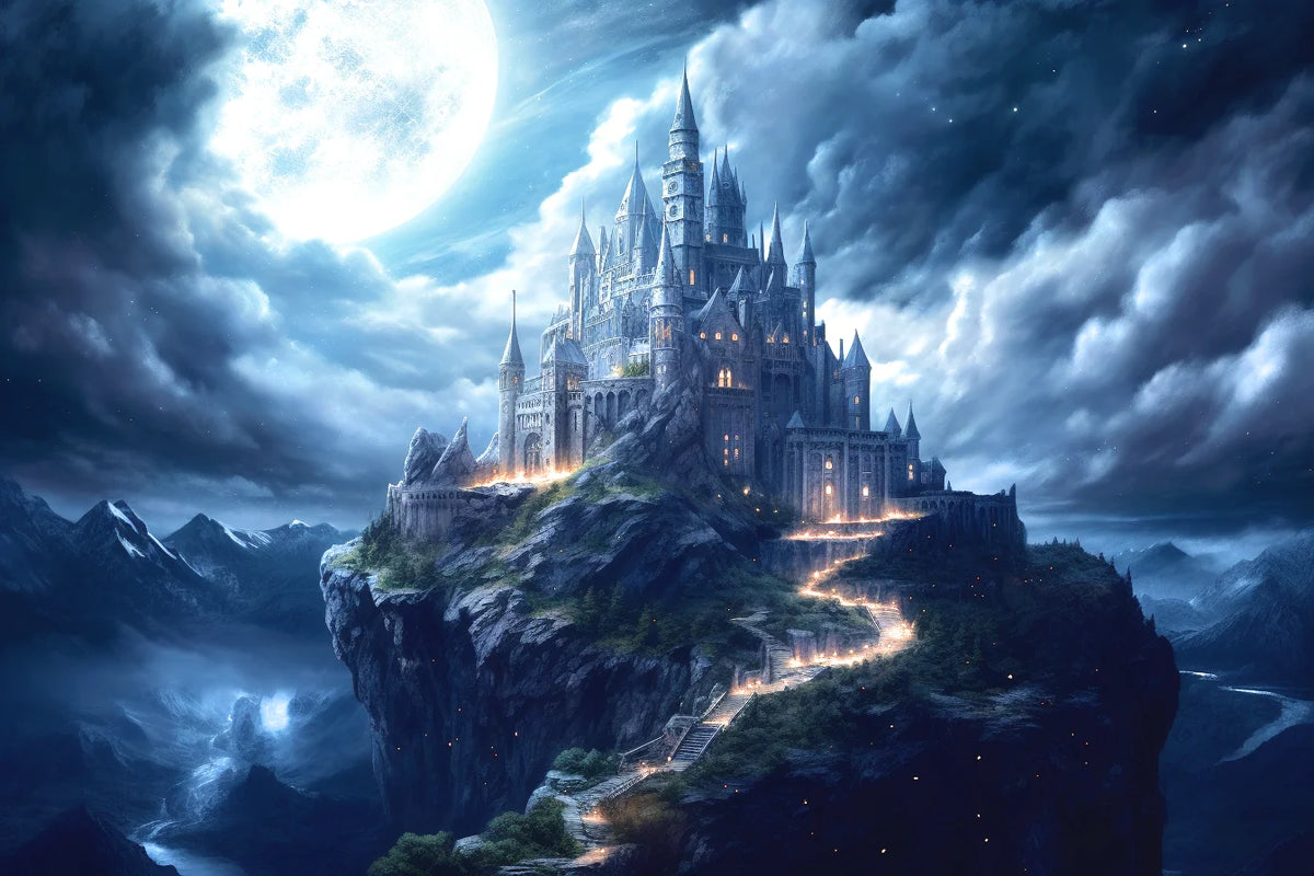 Clouded Sky Castle Diamond Art Kit