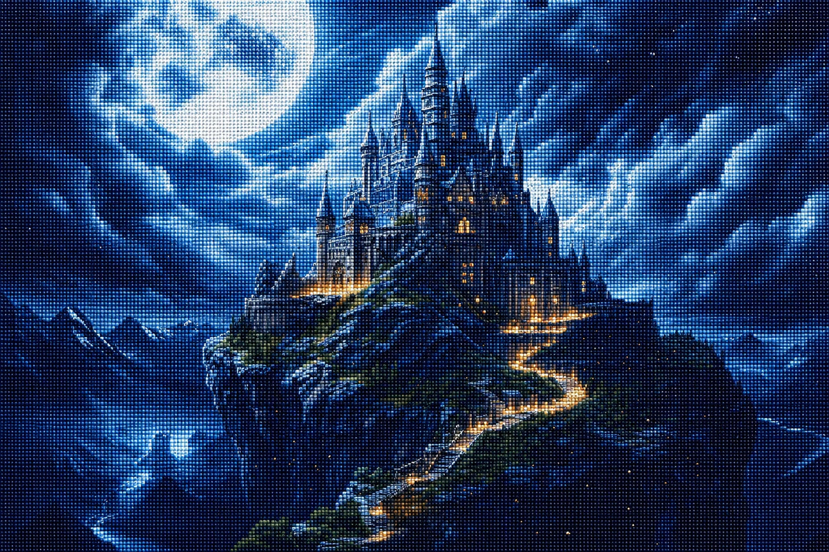Clouded Sky Castle Diamond Art Kit