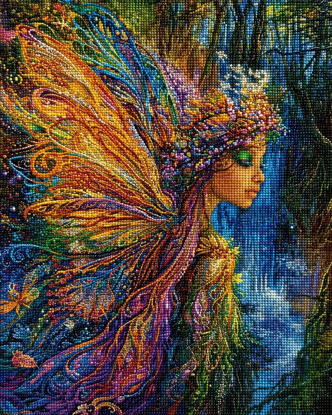 Green Eyeshadow Fairy Diamond Art Kit
