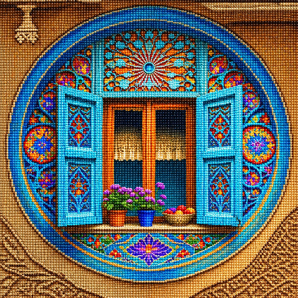 Blue Window Diamond Art Kit