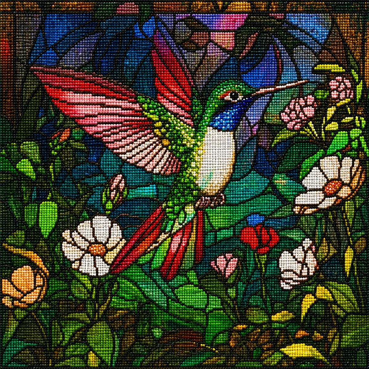 Greenback Abstract Hummingbird Diamond Art Kit
