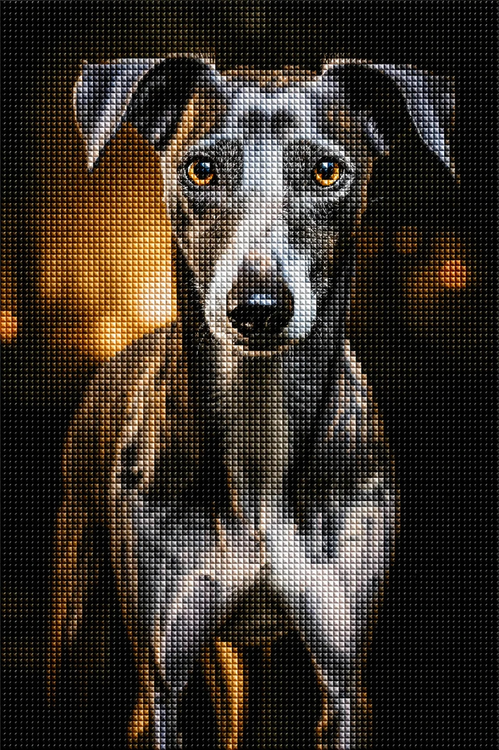 Dark Greyhound Diamond Art Kit