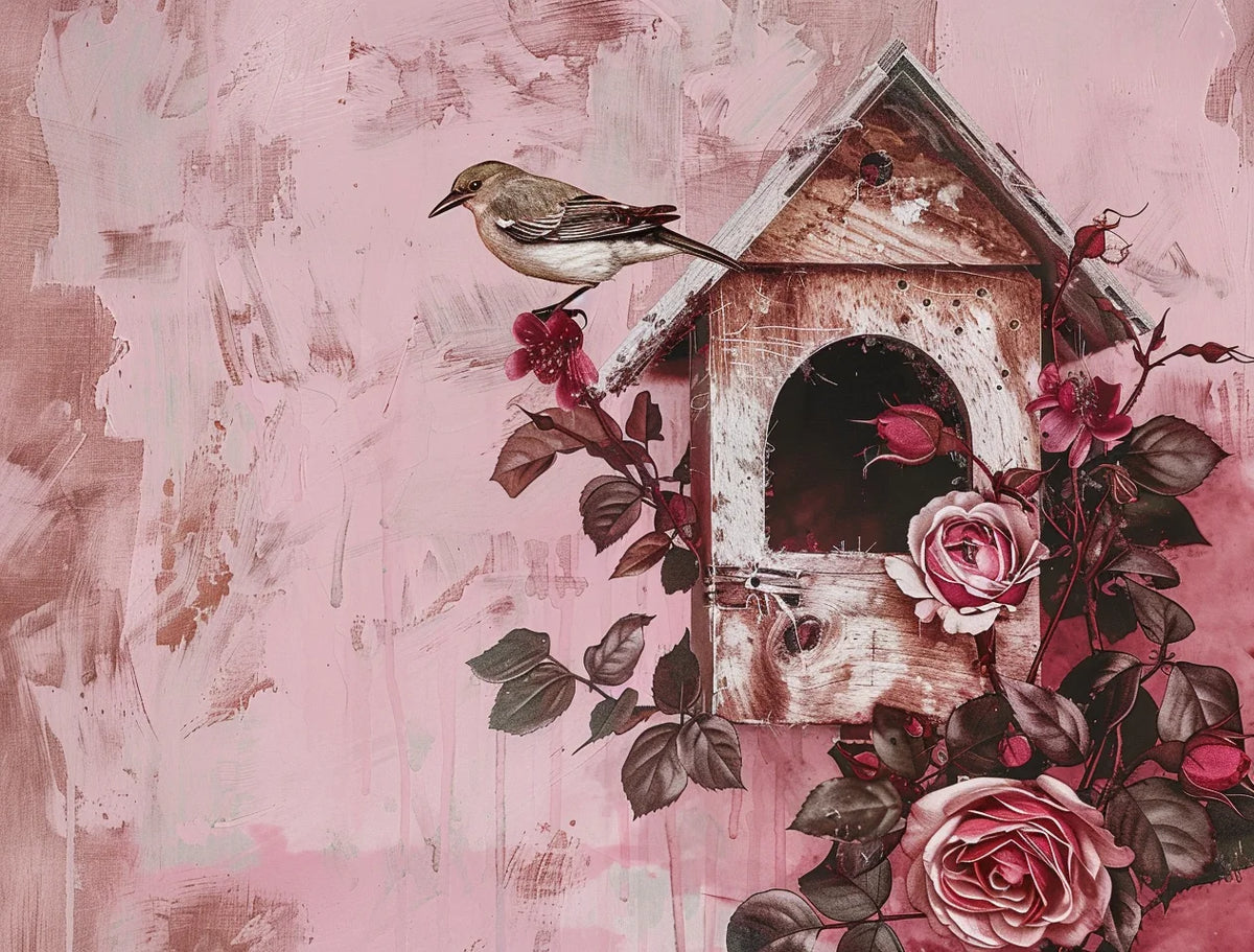 Pink Paint Birdhouse Diamond Art Kit