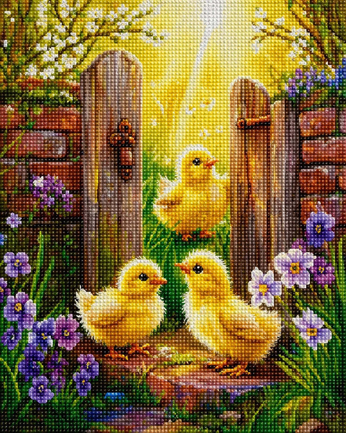 Three Chicks In The Sun Diamond Art Kit