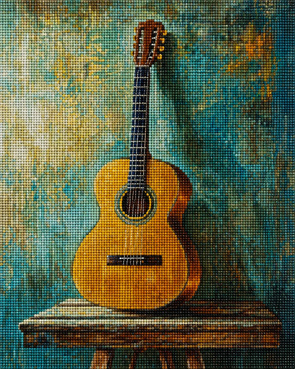 Wood Guitar Diamond Art Kit