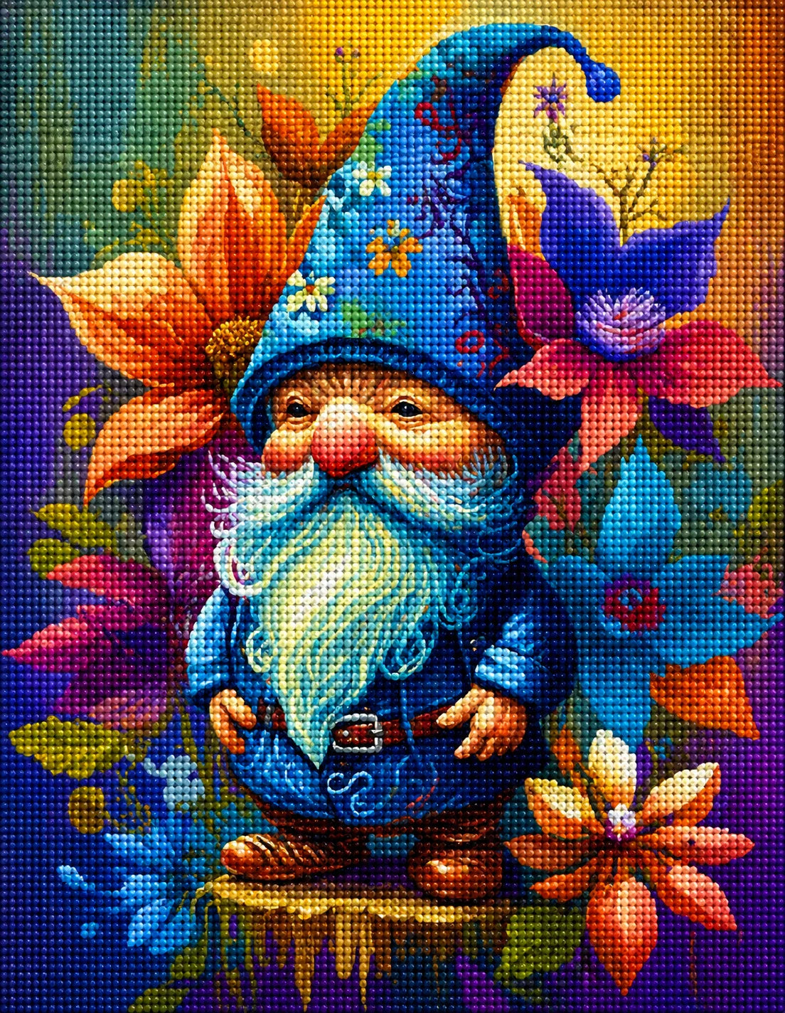 Wood Stump Gnome Diamond Art Kit