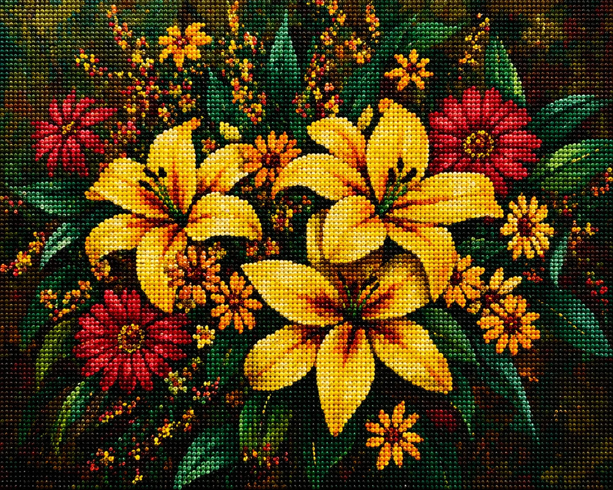 Yellow Flowers Diamond Art Kit