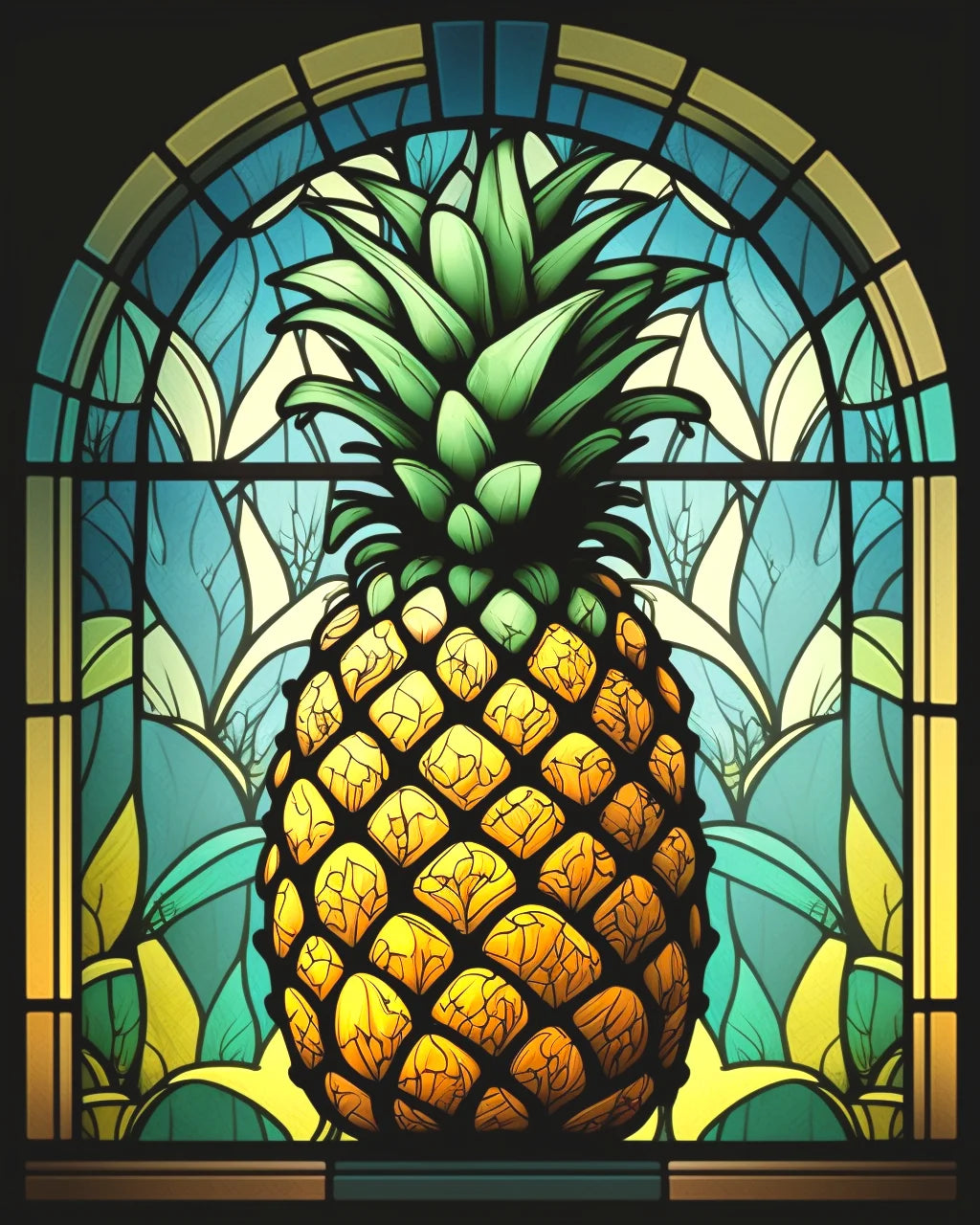 Pineapple Abstract Diamond Art Kit