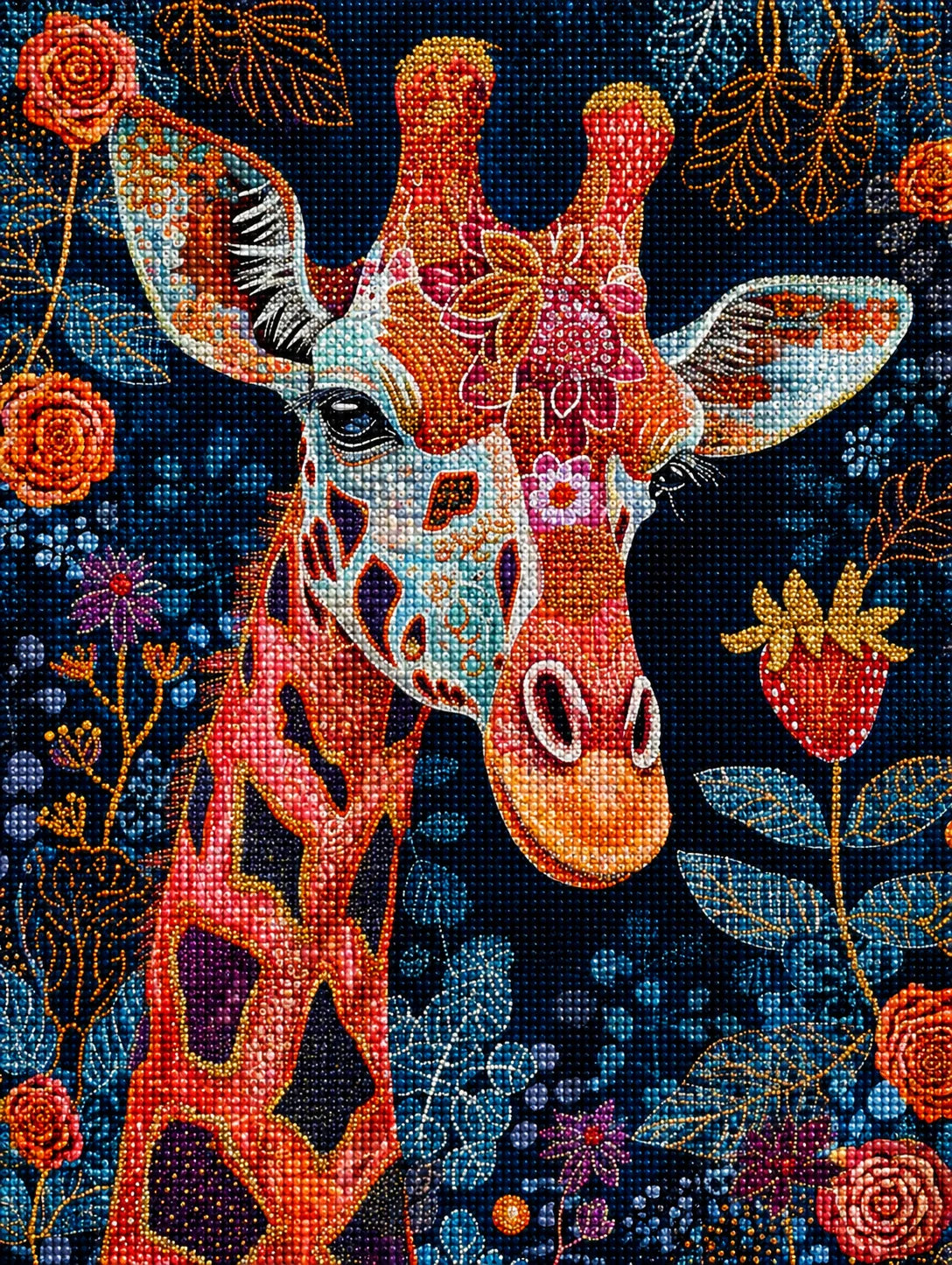 Abstract Pattern Strawberry Giraffe Diamond Art Kit