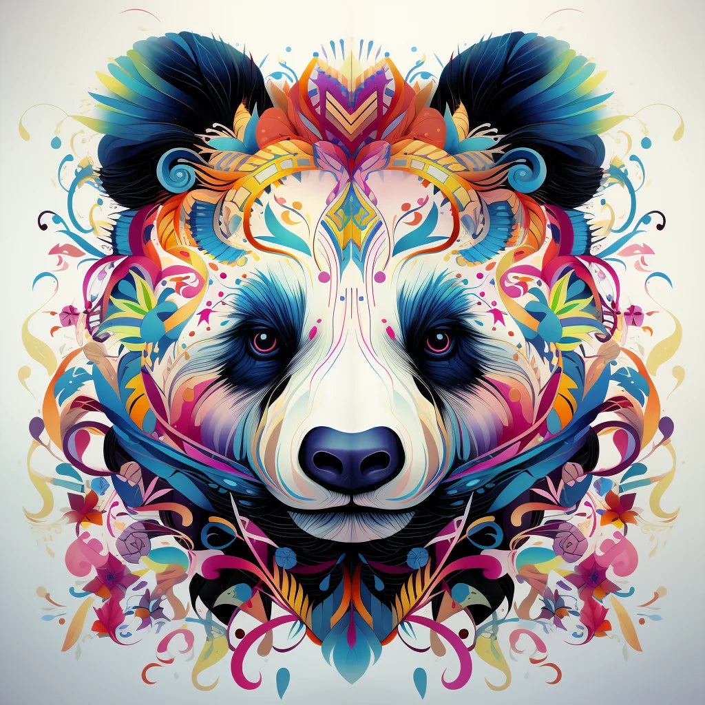 Abstract Colorful Panda Diamond Art Kit