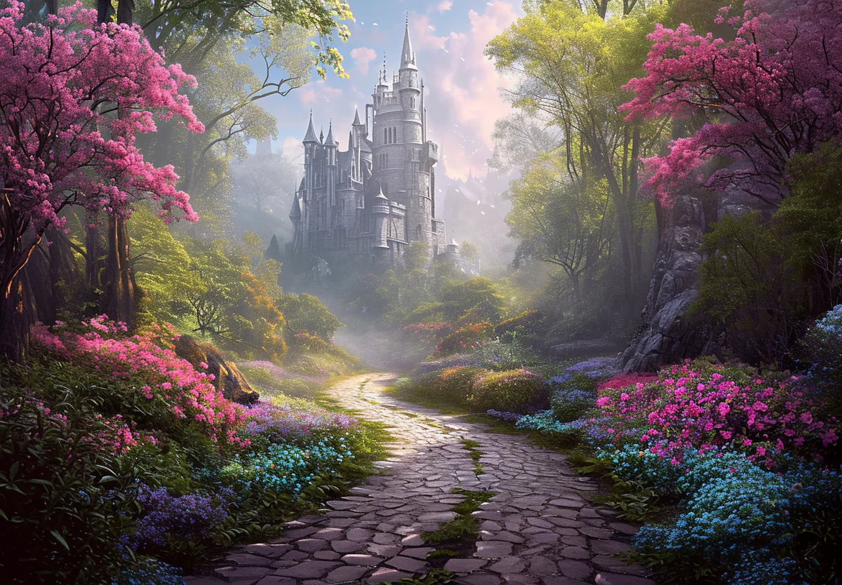 Cobblestone Path Castle Diamond Art Kit