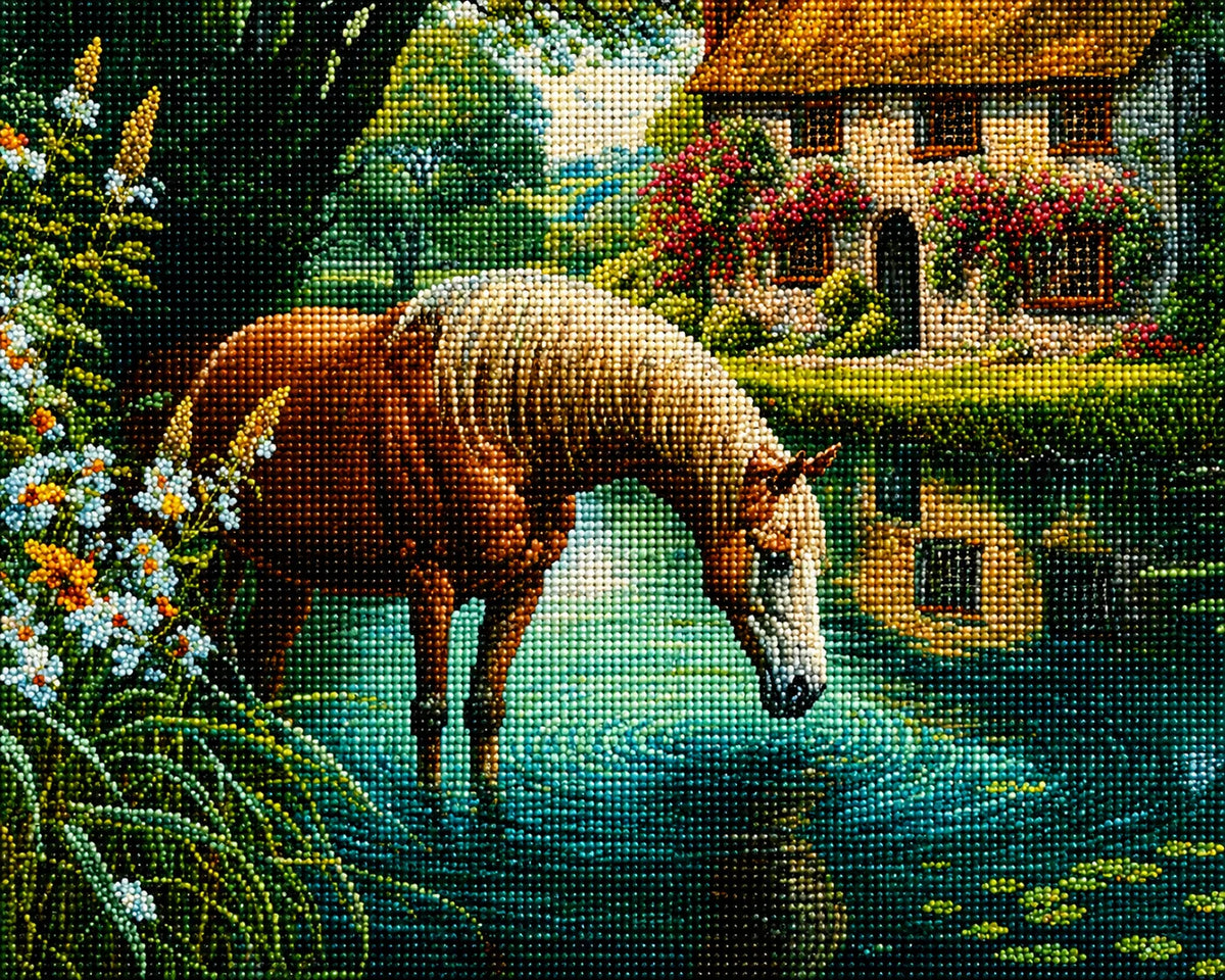 Drinking Horse Diamond Art Kit