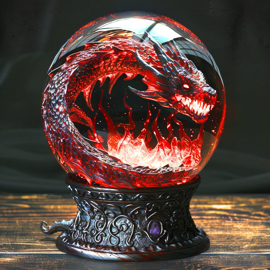 Fire Dragon Crystal Ball Diamond Art Kit