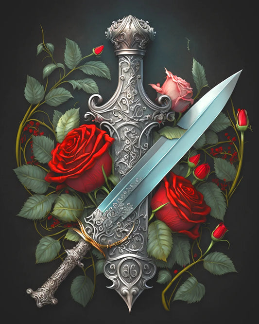 Sword And Roses Diamond Art Kit