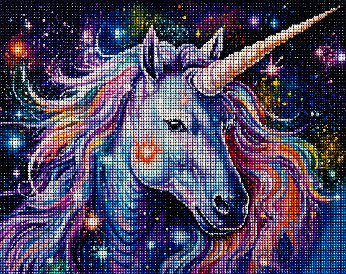 Orange Cheek Unicorn Diamond Art Kit