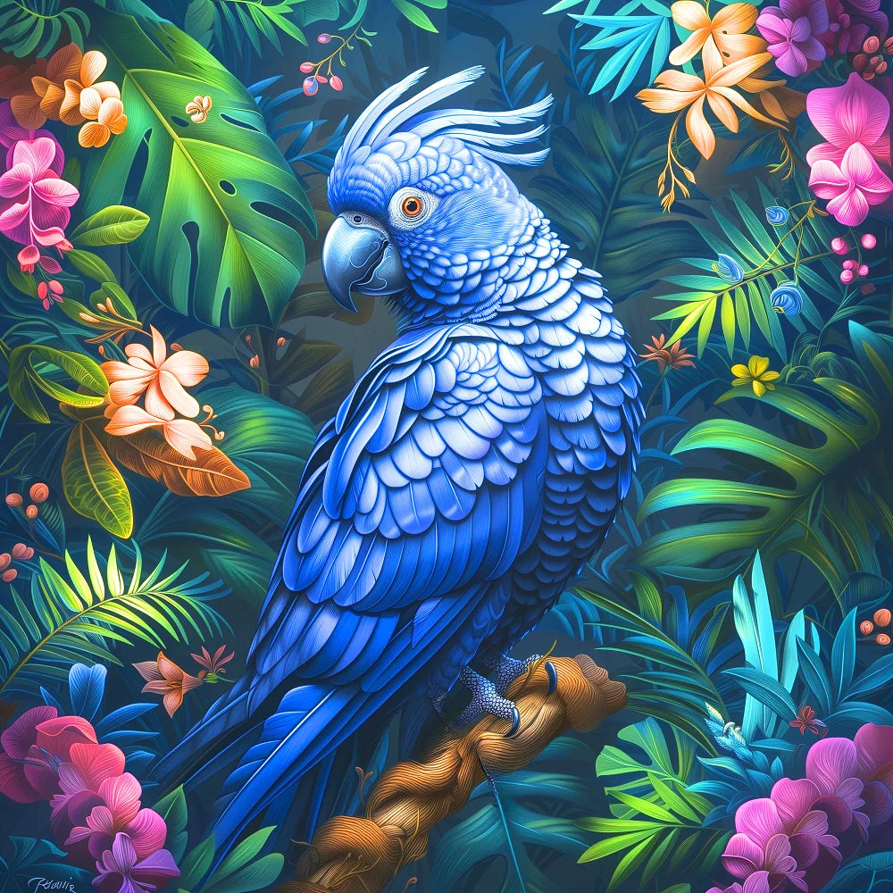Blue Cockatoo Diamond Art Kit