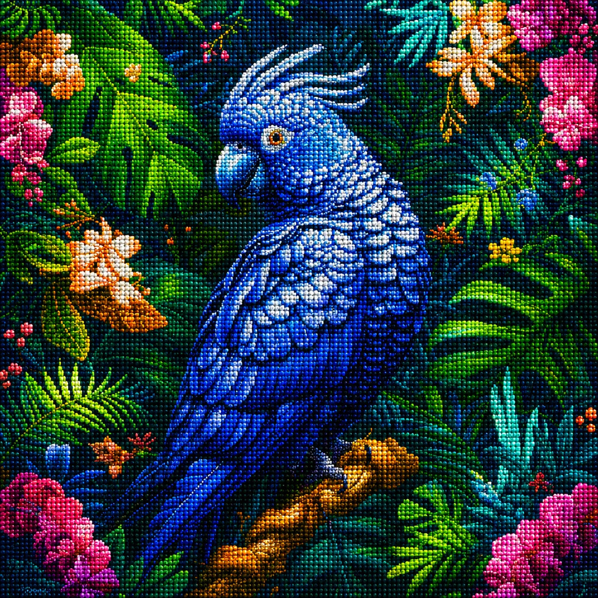 Blue Cockatoo Diamond Art Kit