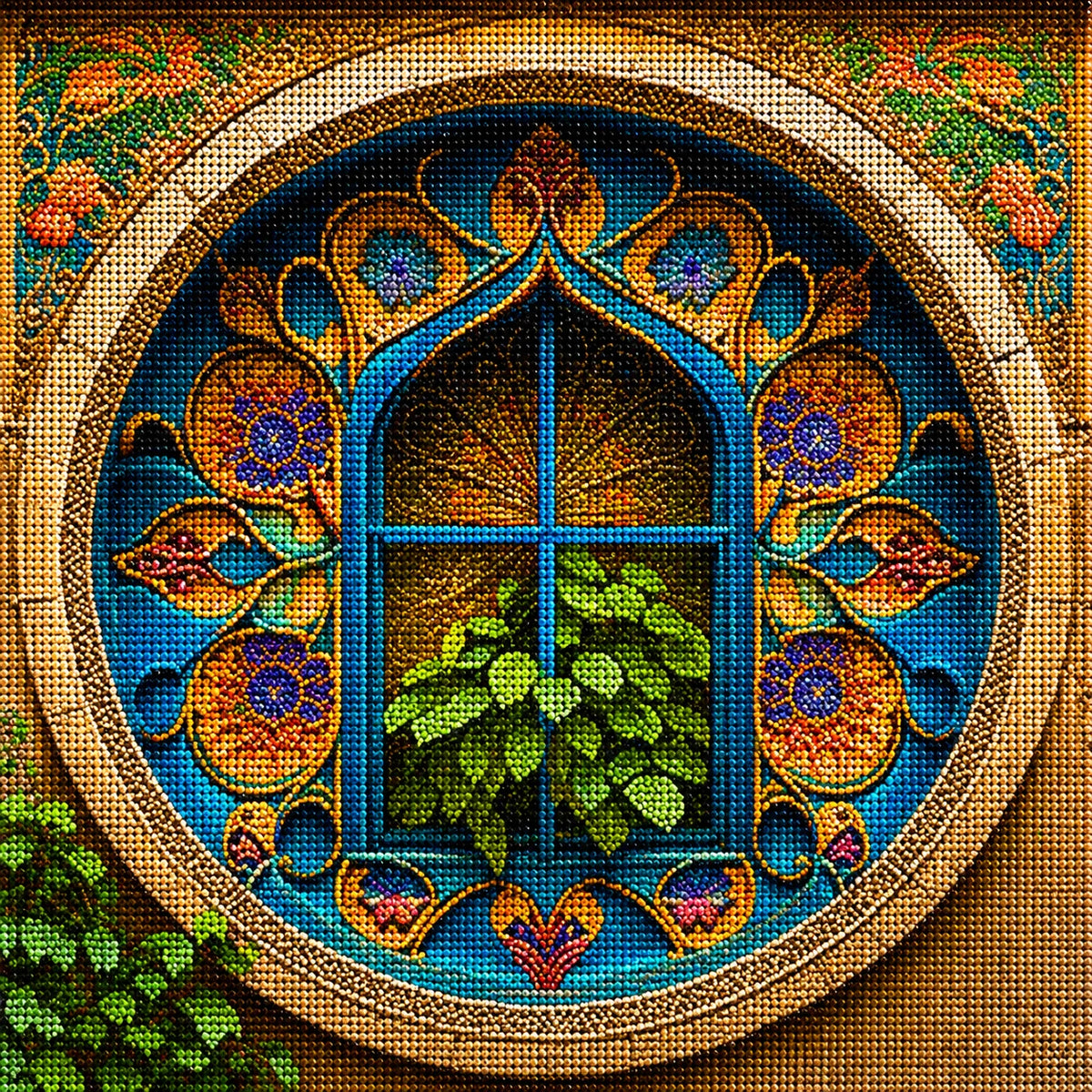 Round Window Diamond Art Kit — diamond art kit canvas