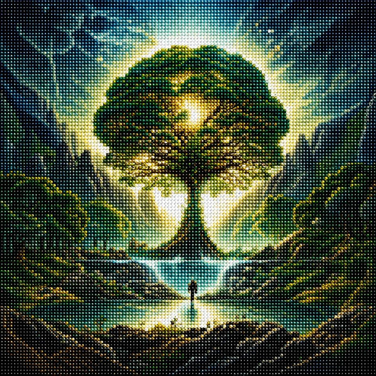 Shooting Light Tree Of Life Diamond Art Kit — diamond art kit canvas