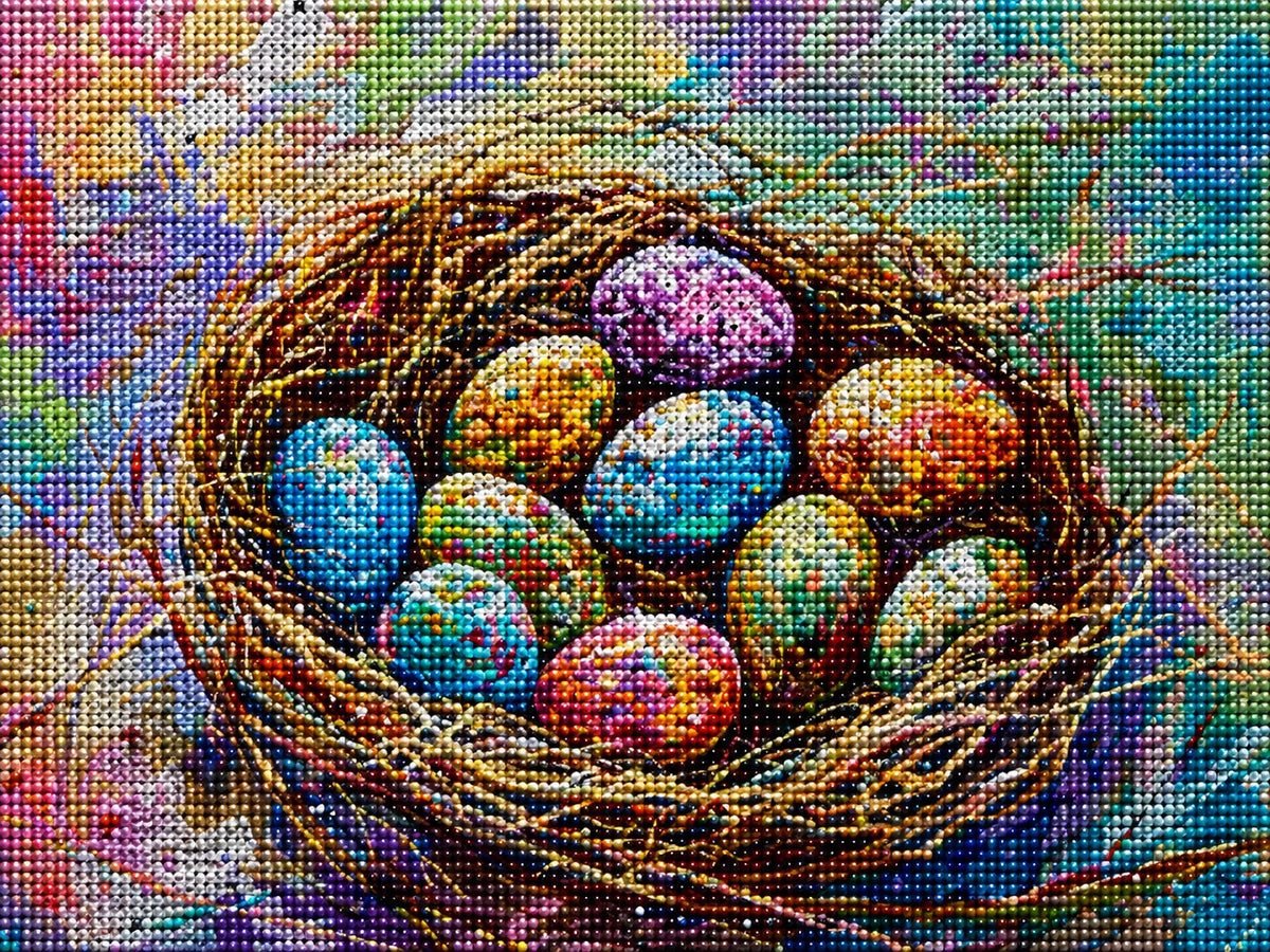 Ten Easter Egg Nest Diamond Art Kit — diamond art kit canvas