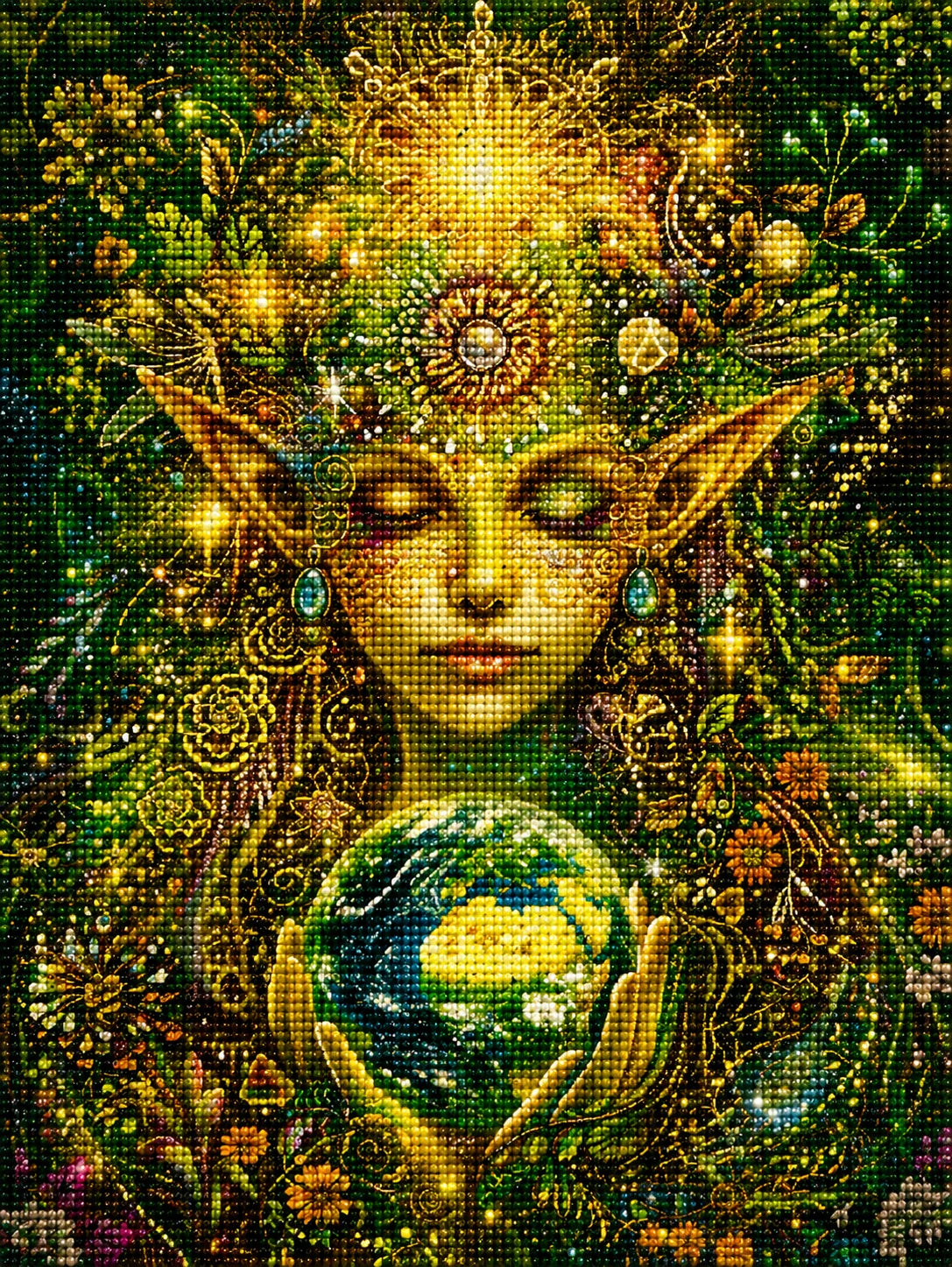 Elf And Sphere Diamond Art Kit — diamond art kit canvas