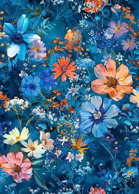 Colorful Wildflower Pattern Diamond Art Kit