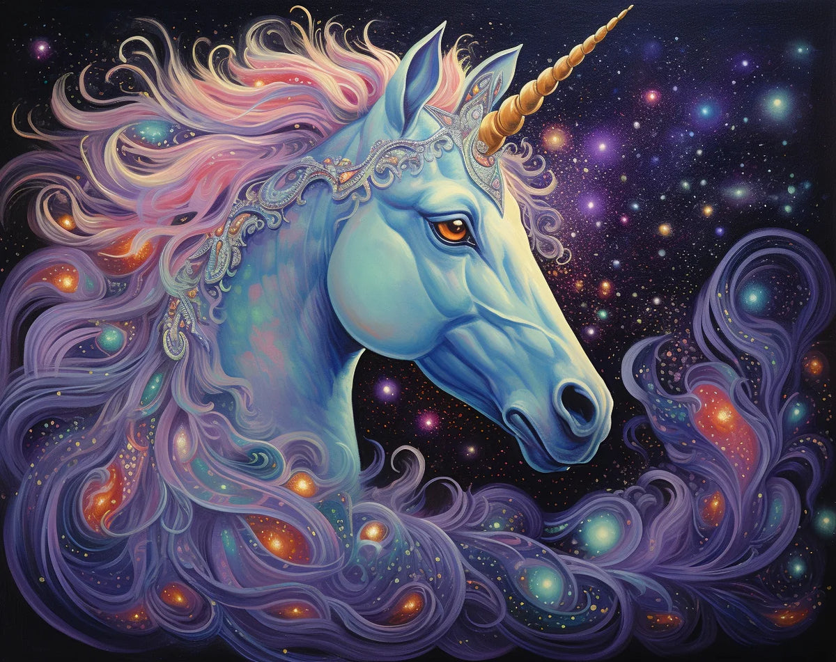 Galaxy Blue Unicorn Diamond Art Kit