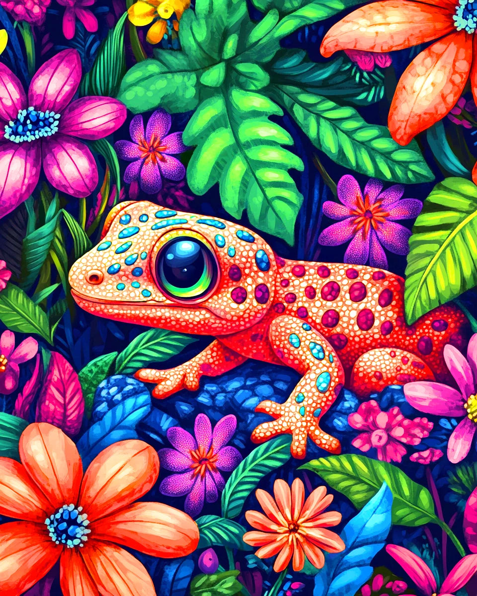 Little Colorful Gecko Diamond Art Kit