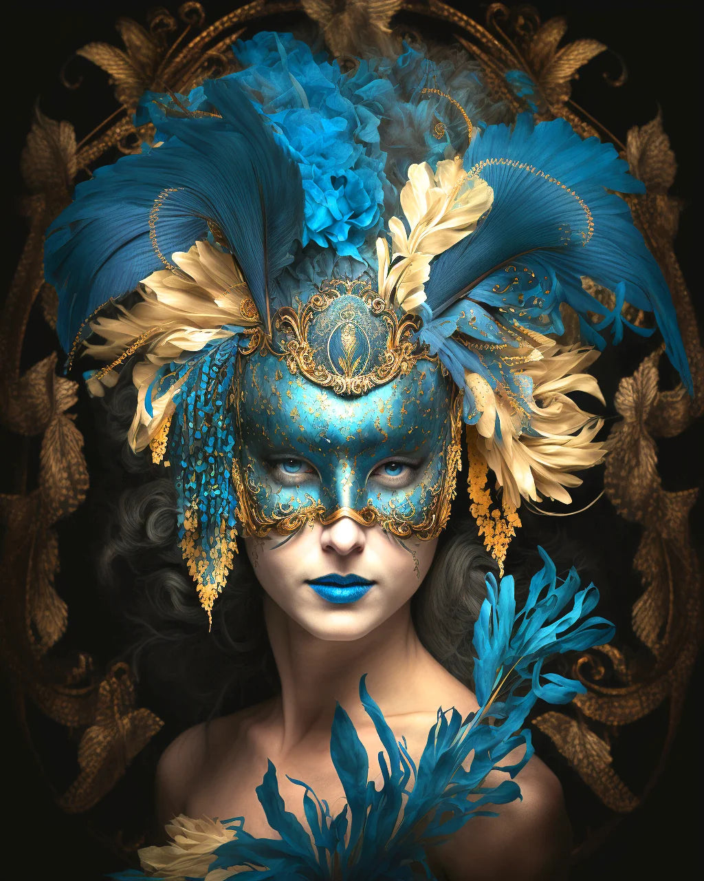 Teal Eye Mask Diamond Art Kit