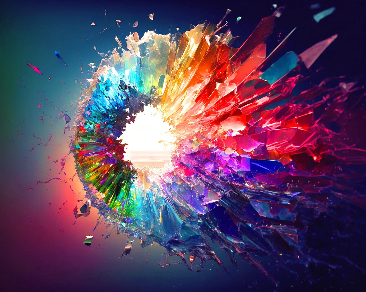 Exploding Rainbow Circle Diamond Art Kit