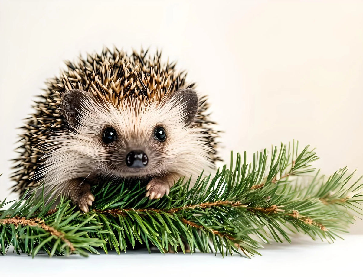 Pine Tree Branch Hedgehog Diamond Art Kit