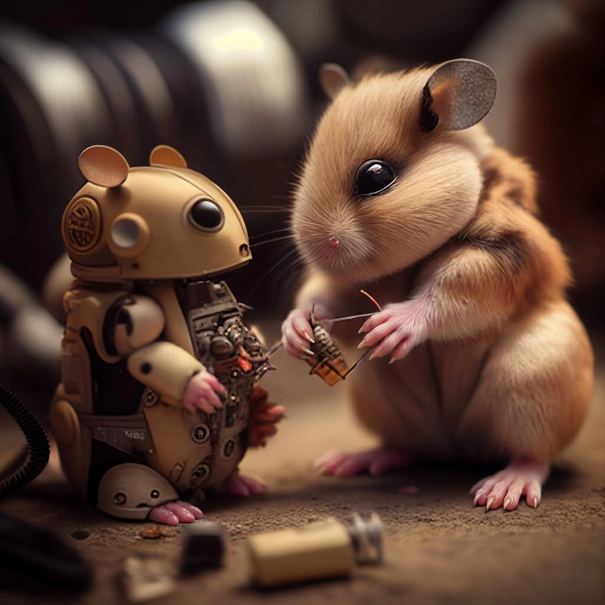 Hamster Robot Diamond Art Kit — diamond art kit canvas