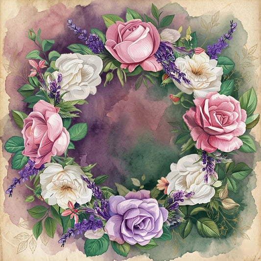 Rose Wreath Diamond Art Kit