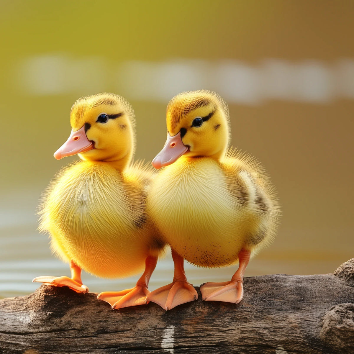 Two Duckling On A Log Diamond Art Kit
