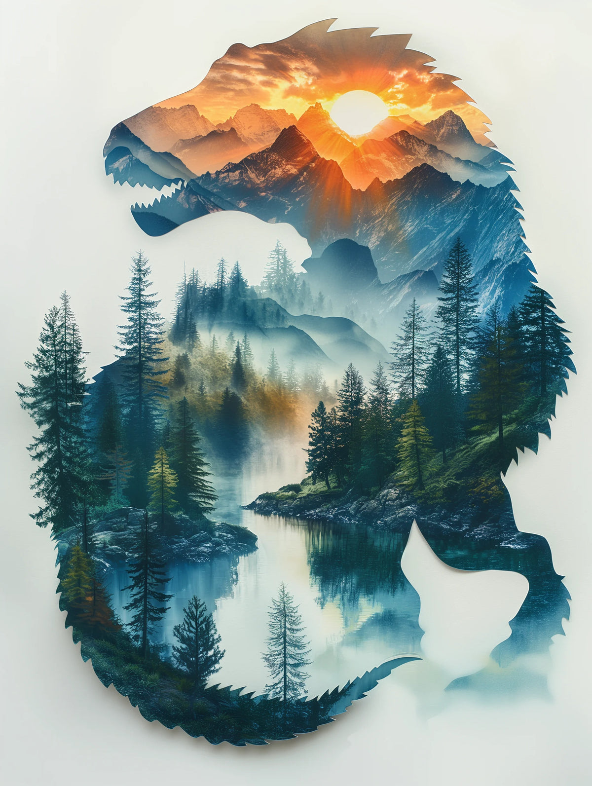 Trex Mountain Landscape Diamond Art Kit