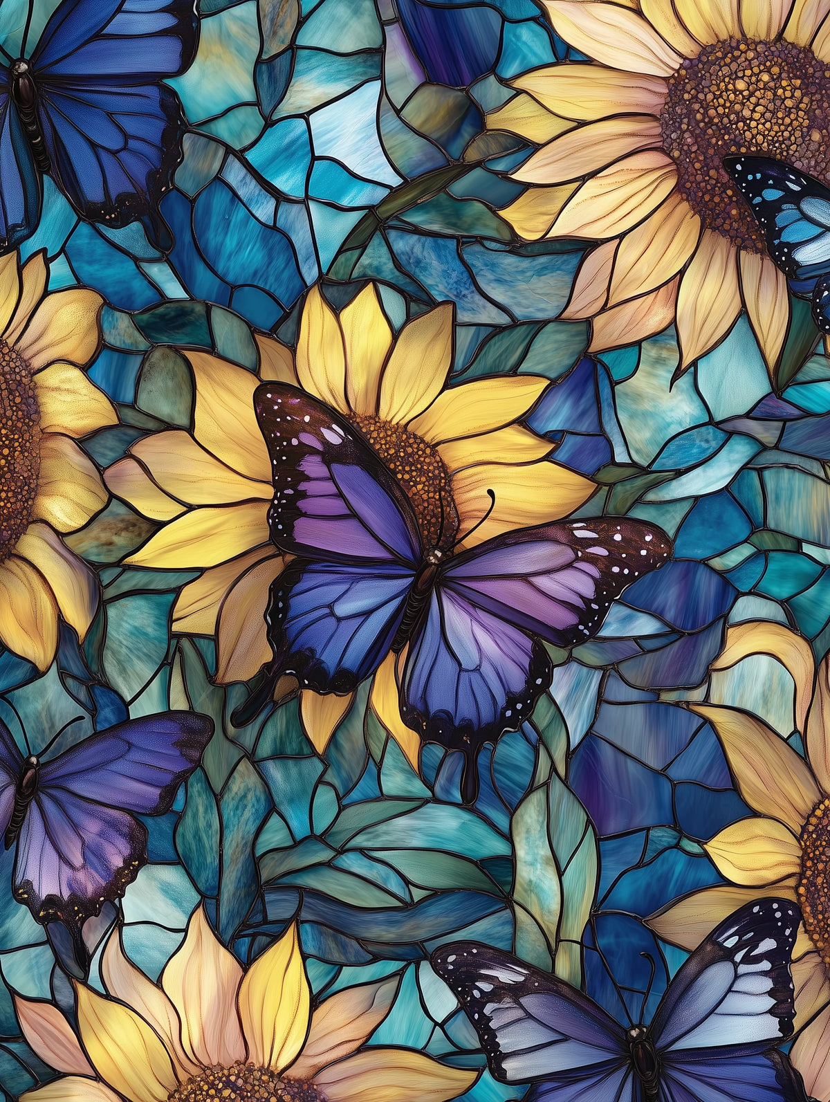 Abstract Purple Butterflies Diamond Art Kit